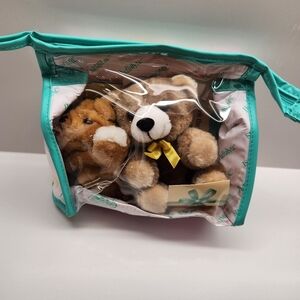 Vintage Similac Stuffed animal Roscoe Teddy Bear Welcome kit W/accessories Bag